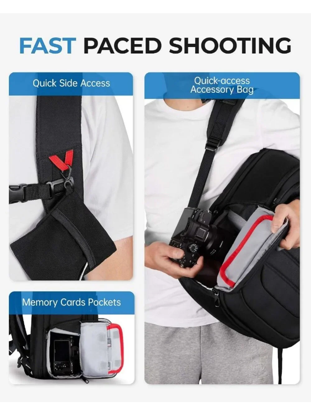 Waterproof DSLR Camera Backpack with Laptop Compartment - Stylish Photography